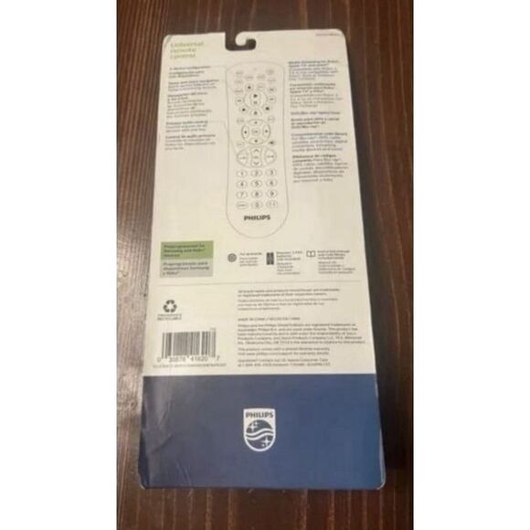 JASCO PHILIPS 4-DEVICE UNIVERSAL REMOTE C - SRP9141A/07 NISP - Picture 2 of 5